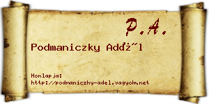 Podmaniczky Adél névjegykártya